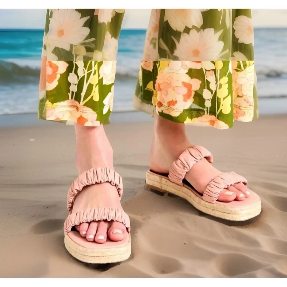 STAUD Maya Espadrille Sandals Black Size EU 37 / US 7